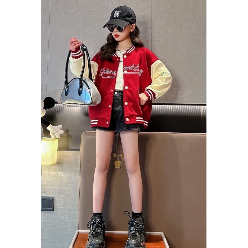 Áo khoác bomber cá tính cho bé gái phong cách HQ