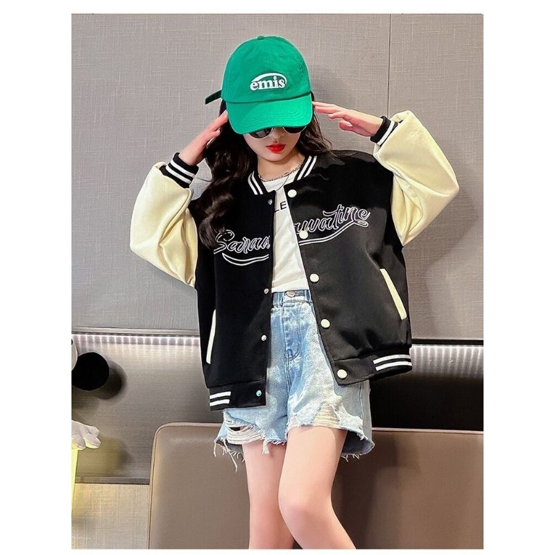 Áo khoác bomber cá tính cho bé gái phong cách HQ