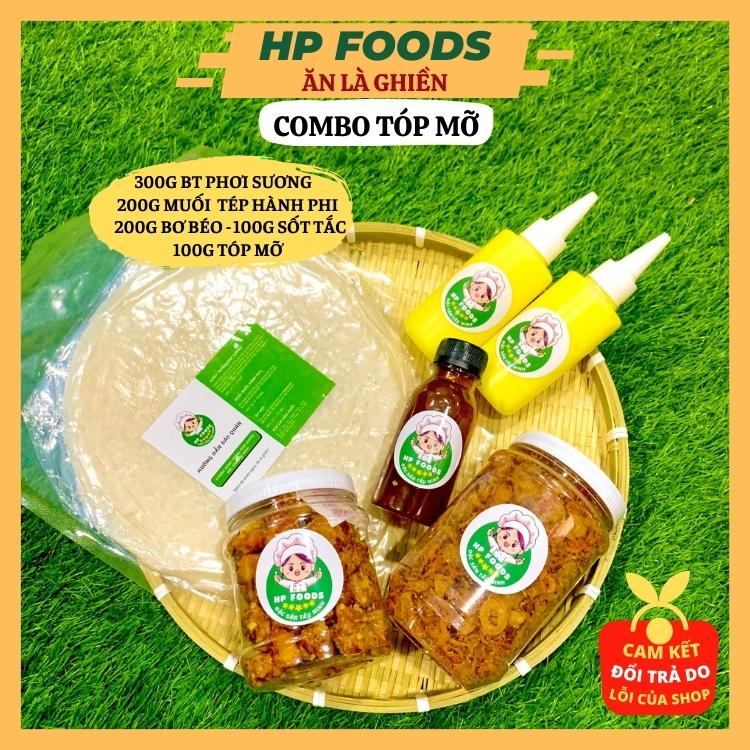 COMBO sốt tắc bánh tráng phơi sương - Muối tép hành phi - Tóp mỡ - Bơ béo siêu ngon, ăn là ghiền - HP FOODS