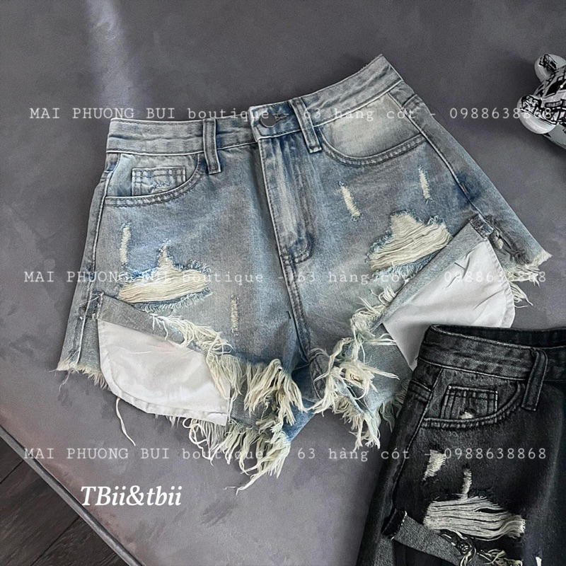 Quần sooc rách lộ túi hàng QCL1