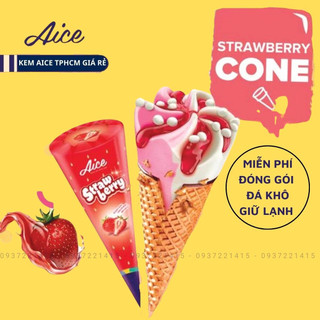 Kem aice ốc quế dâu - đại lý kem aice tphcm giá rẻ