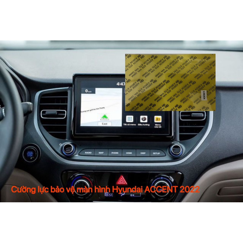 Cường lực bảo vệ màn hình Hyundai Accent 2022 2023, tấm cường lực bảo vệ màn hình Hyundai accent 2023