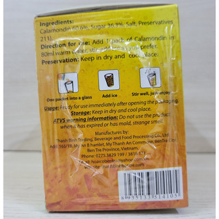 (TẮC HỘP GIẤY 900g / 18 gói) TẮC XÍ MUỘI GIẢI KHÁT THANH BÌNH Calamondin
