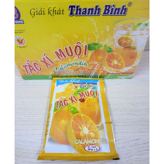 (TẮC HỘP GIẤY 900g / 18 gói) TẮC XÍ MUỘI GIẢI KHÁT THANH BÌNH Calamondin