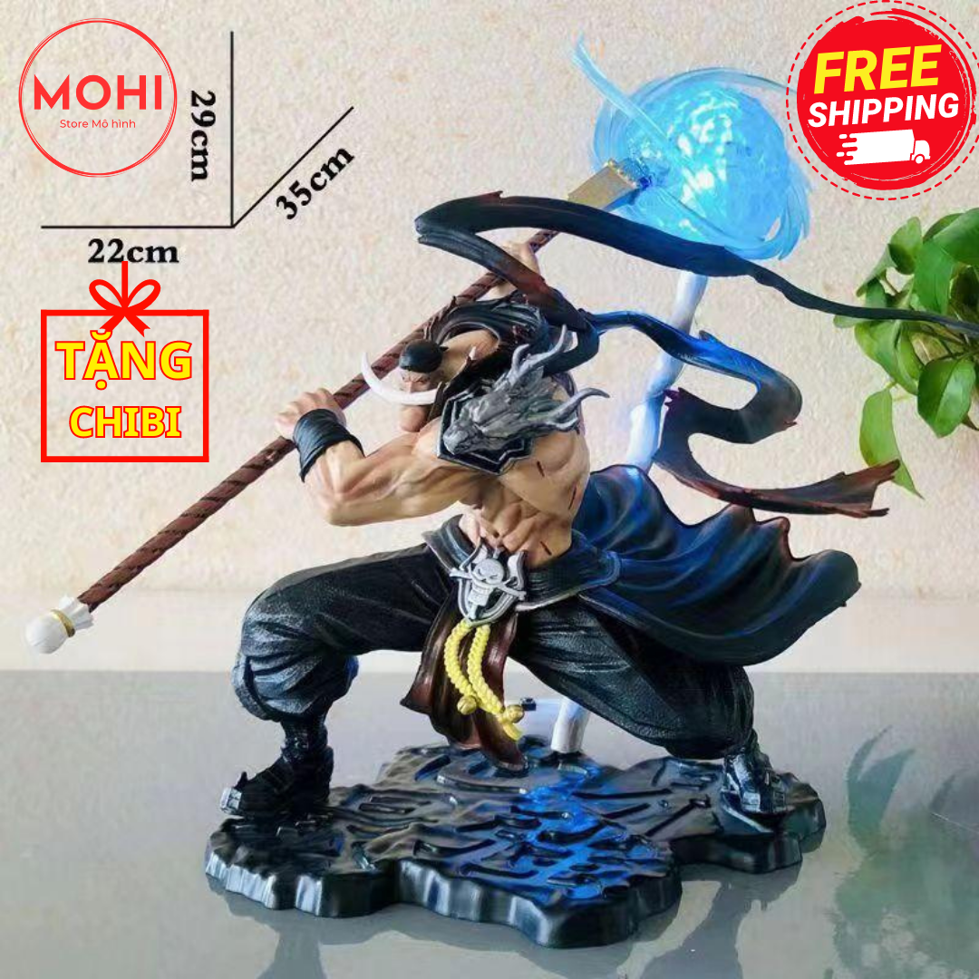 Mô hình Tứ Hoàng Râu Trắng BLACK trạng thái chiến đấu, cao 30 cm, có hộp màu - Mô hình One Piece