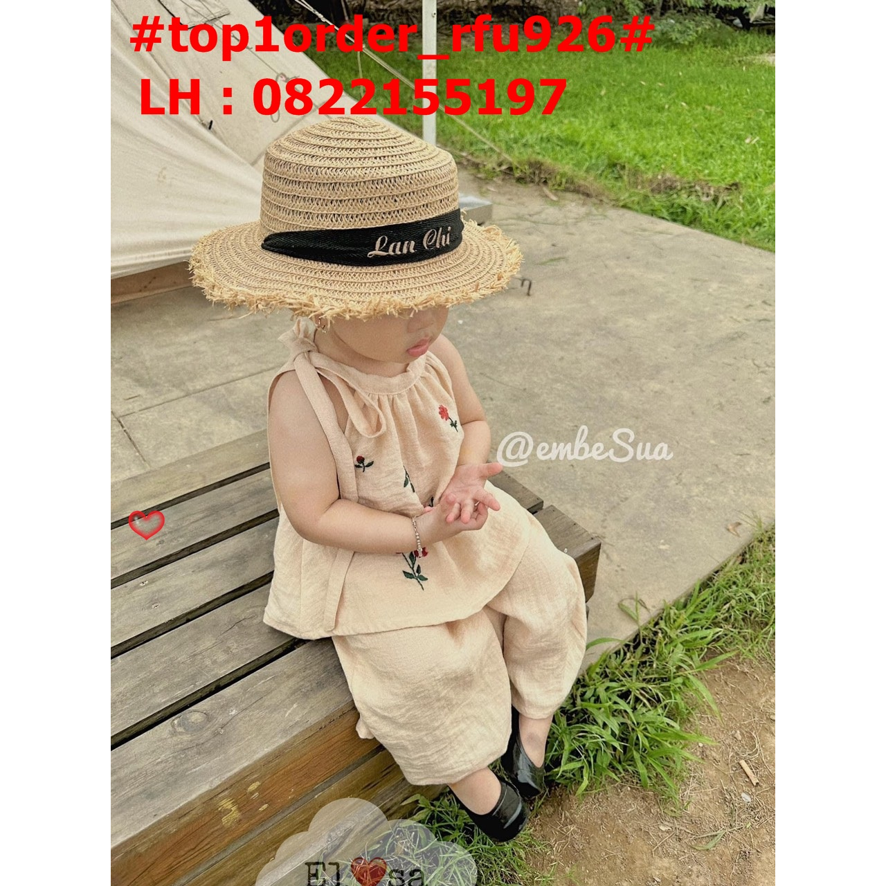 🍀Buôn sỉ HN🍀  Bộ bé gái, áo hai dây, nơ buộc cổ, quần suông, size nhí, đại - S2