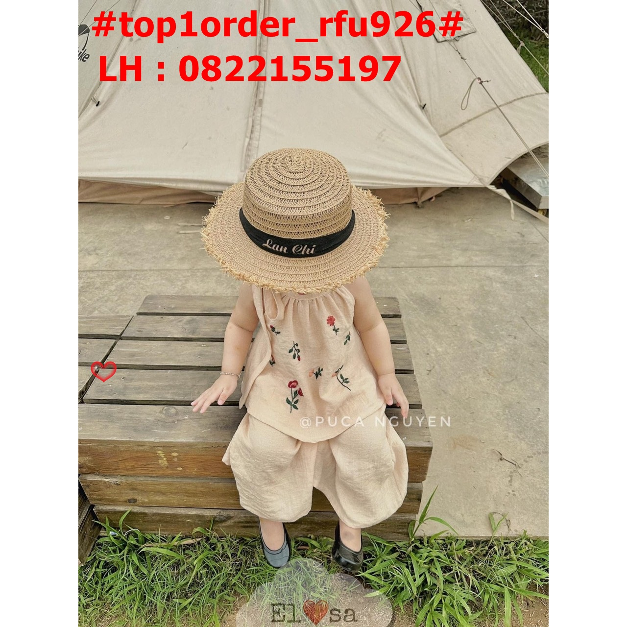 🍀Buôn sỉ HN🍀  Bộ bé gái, áo hai dây, nơ buộc cổ, quần suông, size nhí, đại - S2