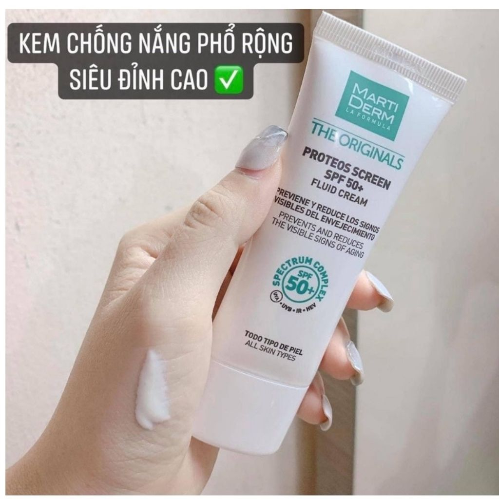 Kem Chống Nắng MartiDerm The Originals Proteos Screen Phổ Rộng Toàn Diện Cho Mọi Loại Da 40ml SPF50+