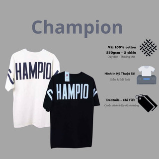 Áo thun champion big logo heritage big logo back tee the.chic