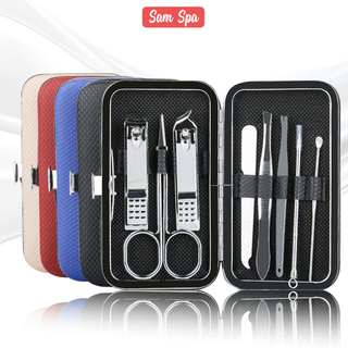 Bộ Dụng Cụ Bấm Móng Tay 8 Món, Bộ Bấm Móng Tay Kim Loại Thép Không Rỉ