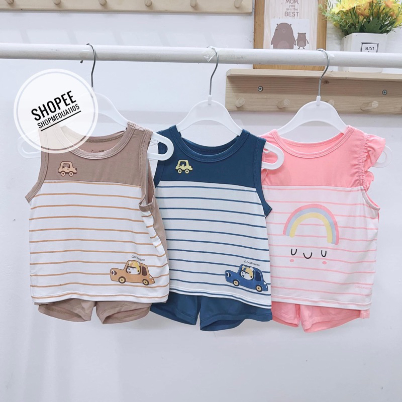 Bộ ba lỗ Goodmama mềm mịn cho bé