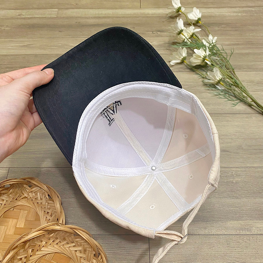 Nón kết unisex nam nữ phối màu basic logo thêu chữ siêu hot - NN54