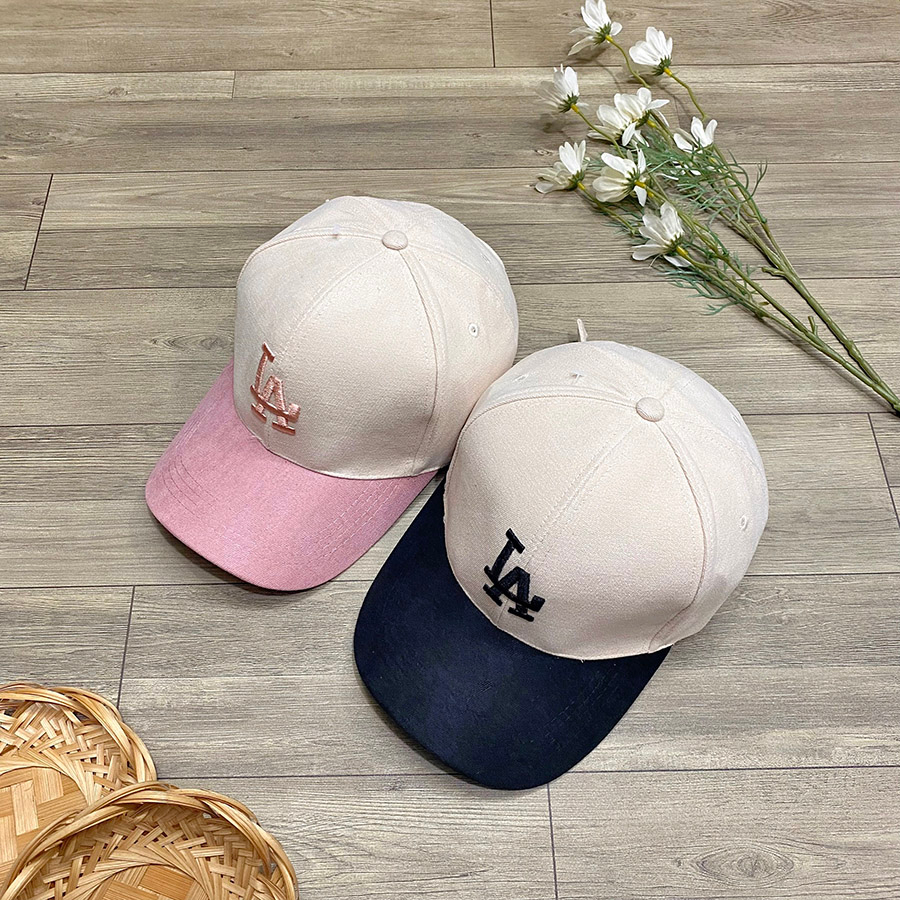 Nón kết unisex nam nữ phối màu basic logo thêu chữ siêu hot - NN54