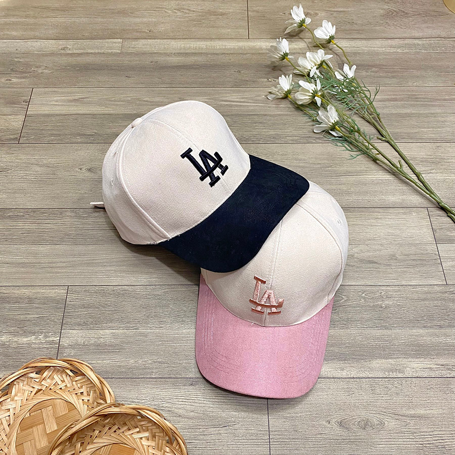 Nón kết unisex nam nữ phối màu basic logo thêu chữ siêu hot - NN54