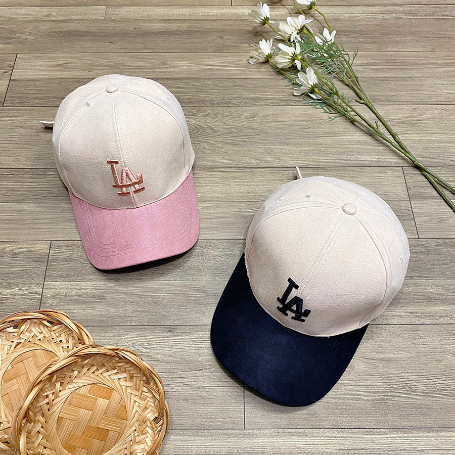 Nón kết unisex nam nữ phối màu basic logo thêu chữ siêu hot - NN54