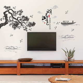 Decal dán tường Cây tùng phong thủy