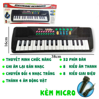 Đồ Chơi Đàn Organ Có Micro Đa Dạng Bài Hát Và Giai Điệu Cho Bé Tập Đàn Hát Làm Ca Sĩ