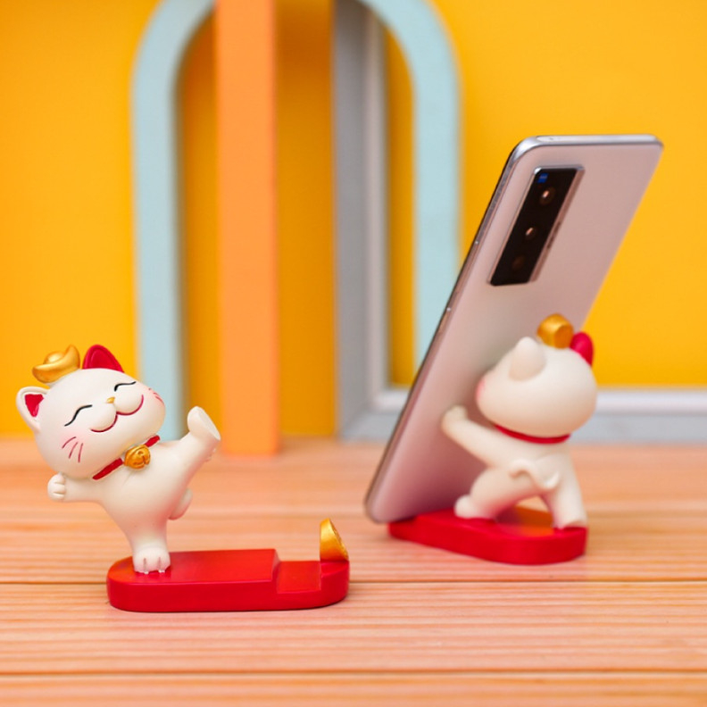 Giá đỡ điện thoại mèo thần tài ,Mèo thần tài hút lộc,đón may mắn
