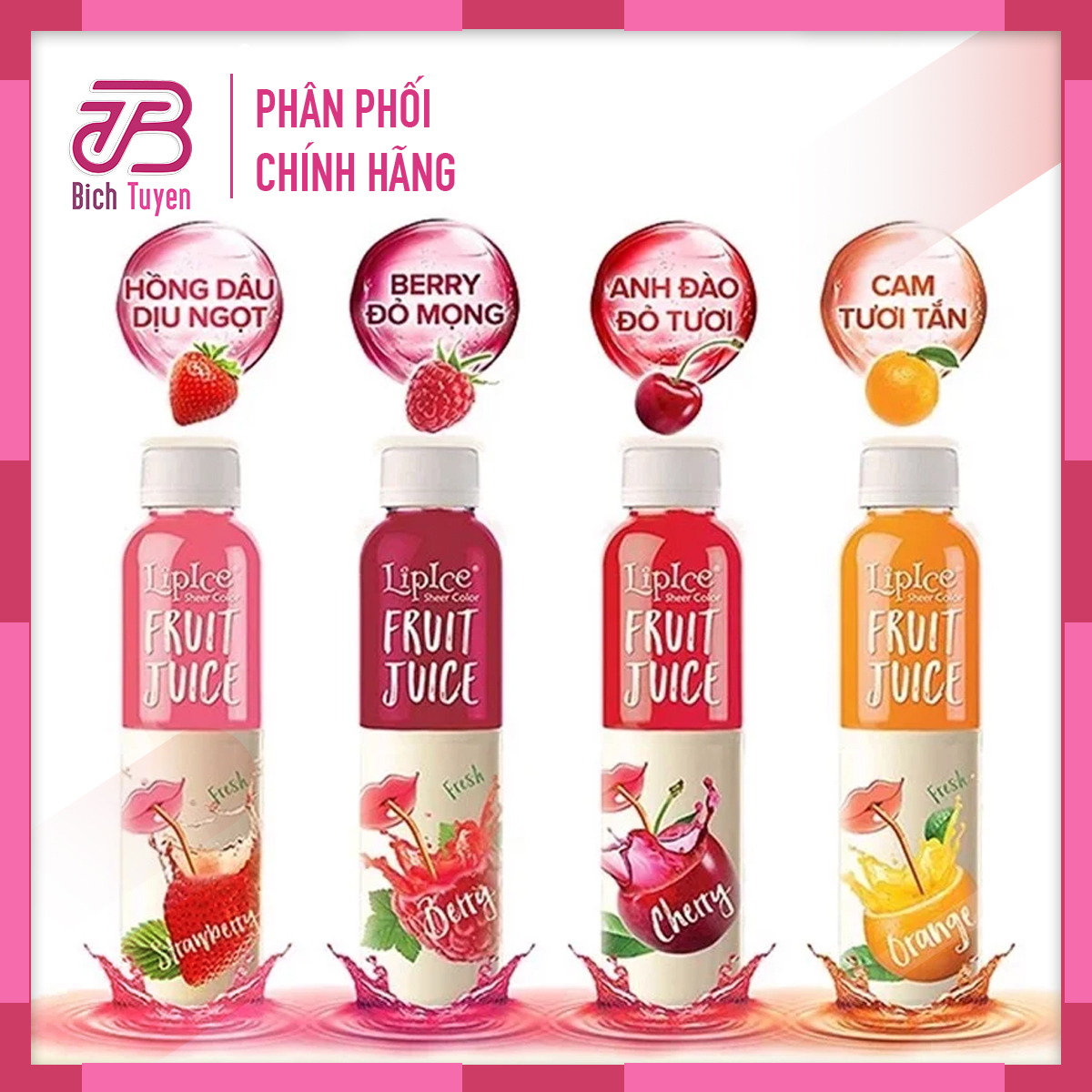 Son Dưỡng Có Màu Chiết Xuất Trái Cây LipIce Sheer Color Fruit Juice 4g - Son gió Lipice Trái Cây BT Cosmetic