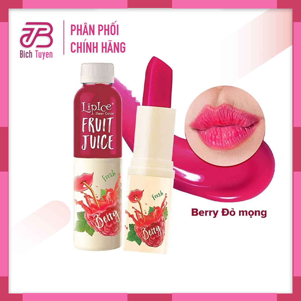 Son Dưỡng Có Màu Chiết Xuất Trái Cây LipIce Sheer Color Fruit Juice 4g - Son gió Lipice Trái Cây BT Cosmetic