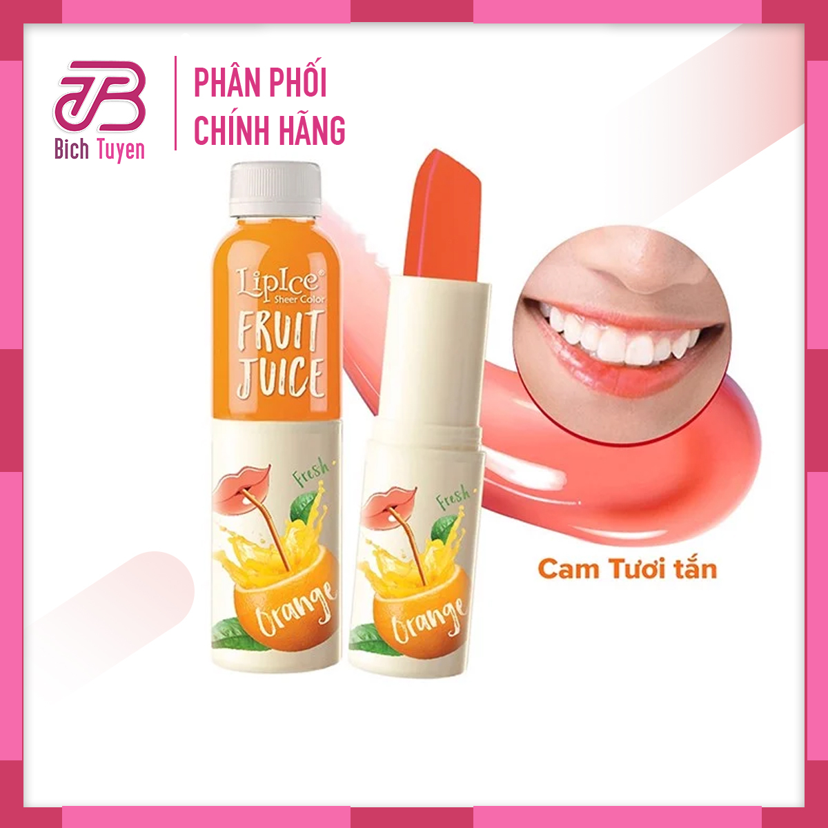 Son Dưỡng Có Màu Chiết Xuất Trái Cây LipIce Sheer Color Fruit Juice 4g - Son gió Lipice Trái Cây BT Cosmetic