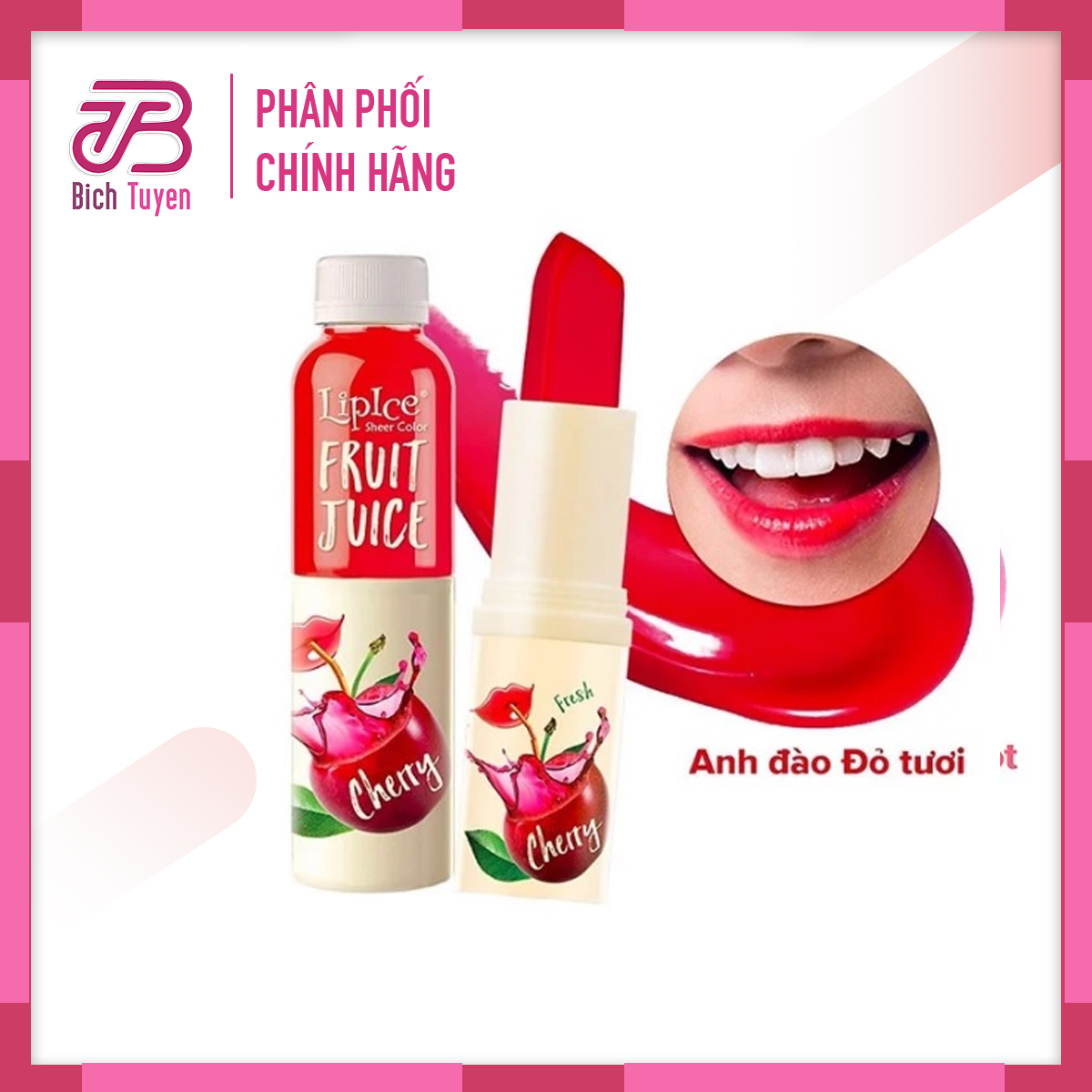 Son Dưỡng Có Màu Chiết Xuất Trái Cây LipIce Sheer Color Fruit Juice 4g - Son gió Lipice Trái Cây BT Cosmetic
