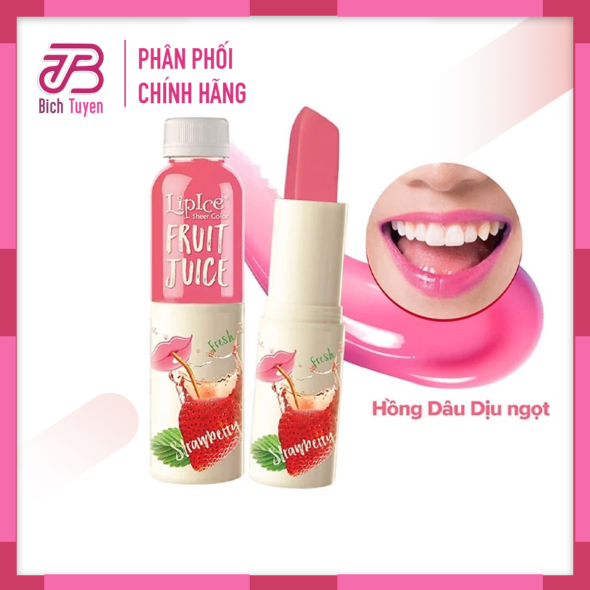 Son Dưỡng Có Màu Chiết Xuất Trái Cây LipIce Sheer Color Fruit Juice 4g - Son gió Lipice Trái Cây BT Cosmetic