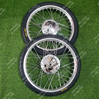 Banh Căm WAVE DREAM 2 thắng đùm ( phanh cơ ) trước sau full vỏ ruột crv 60/70 HTH102 MSP 0001