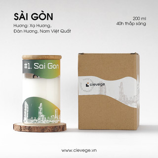 Bst nến thơm việt - nến thơm sài gòn - hương xạ hương, đàn hương, nam việt quất 200ml