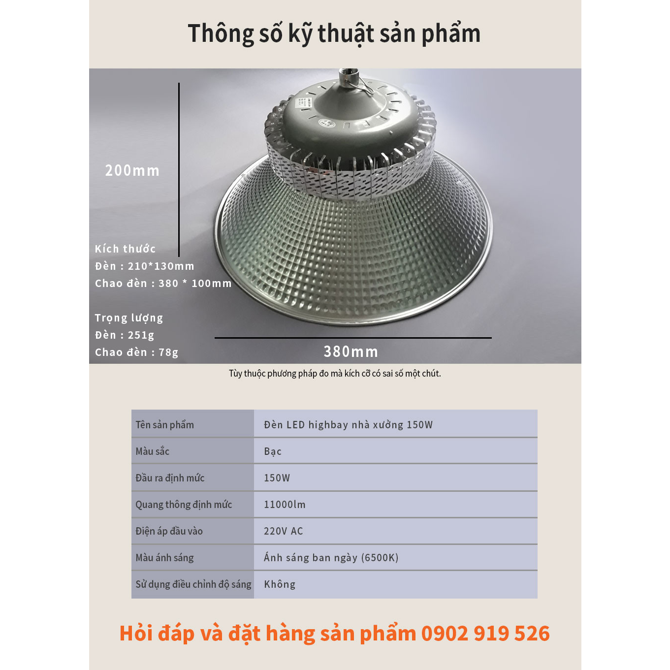 Đèn LED highbay nhà xưởng 100W, 150W, 200W, 300W