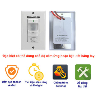 Công tắc cảm ứng hồng ngoại âm tường Kawa KW-SS20C2