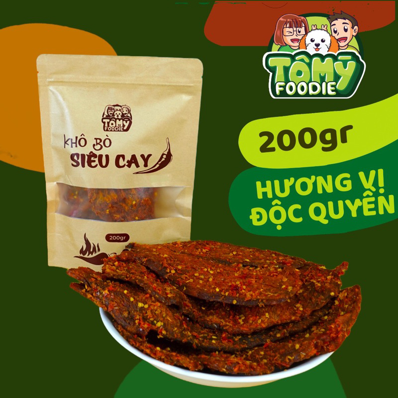 KHÔ BÒ SIÊU CAY 200GR | ĐỘC QUYỀN TÔ MỲ FOODIE