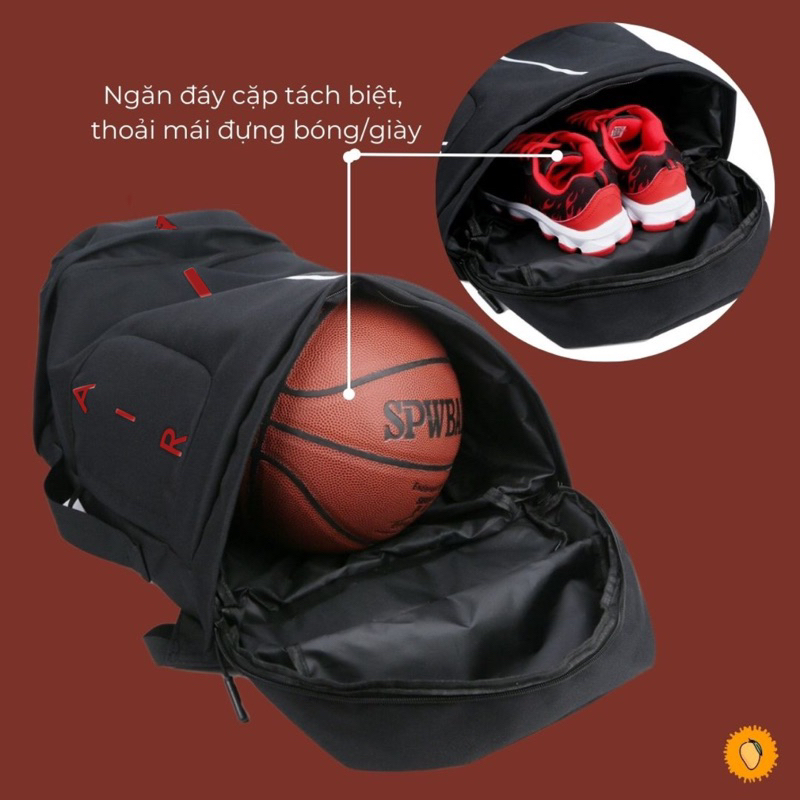 Balo Jordan Air Velocity có ngăn riêng đựng bóng, giày