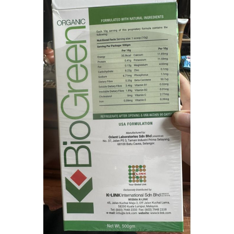Organic K-BioGreen klink - giúp tốt hệ tiêu hóa năng cao miễn dịch.