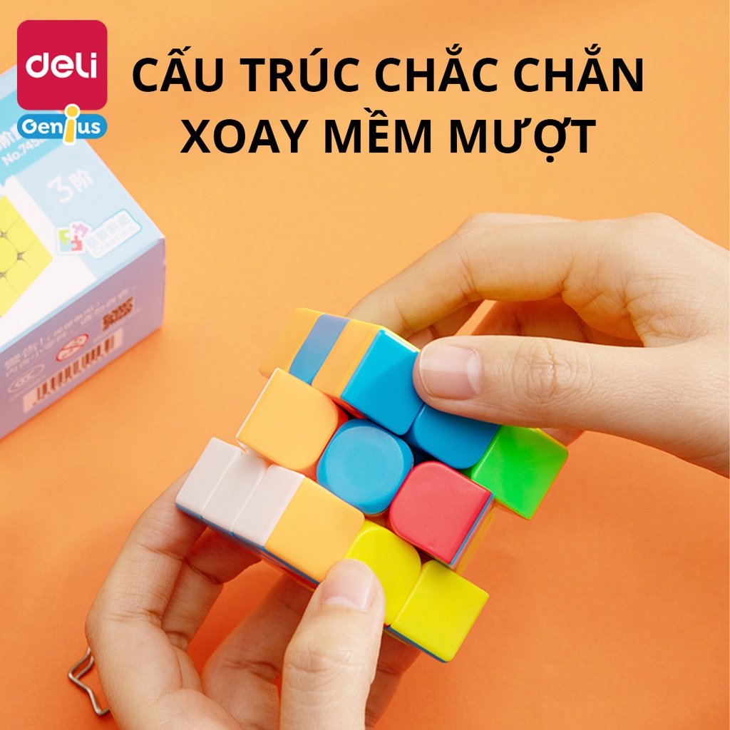 Rubik 4x4, 2x2, 3x3, tam giác, biến thể Deli - Trò chơi trí tuệ - Chất Liệu Nhựa ABS Cao Cấp, Xoay mượt mà - Học sinh