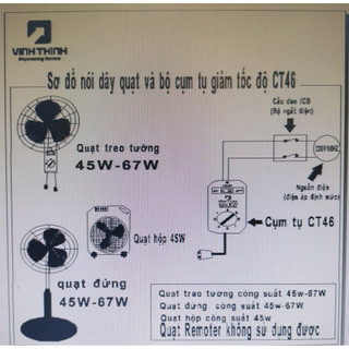Cụm tụ giảm tốc độ quạt máy CT46