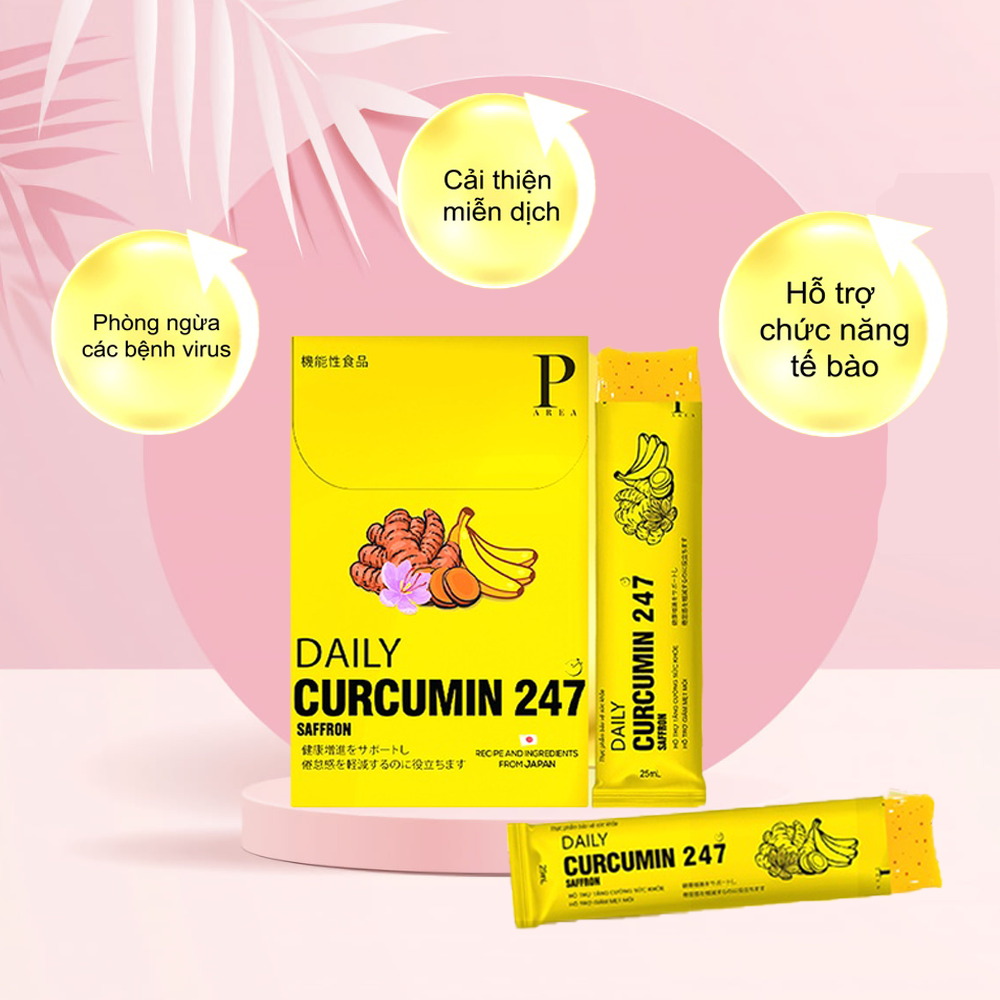 Thạch nghệ Saffron vị chuối Daily Curcumin 247 Zuka Beauty thơm ngon hỗ trợ tăng cường sức khỏe