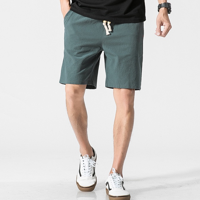 Quần Đũi - Quần Đùi Kaki Nam Ôm Dáng Dày Dặn Có Dây Cao Cấp