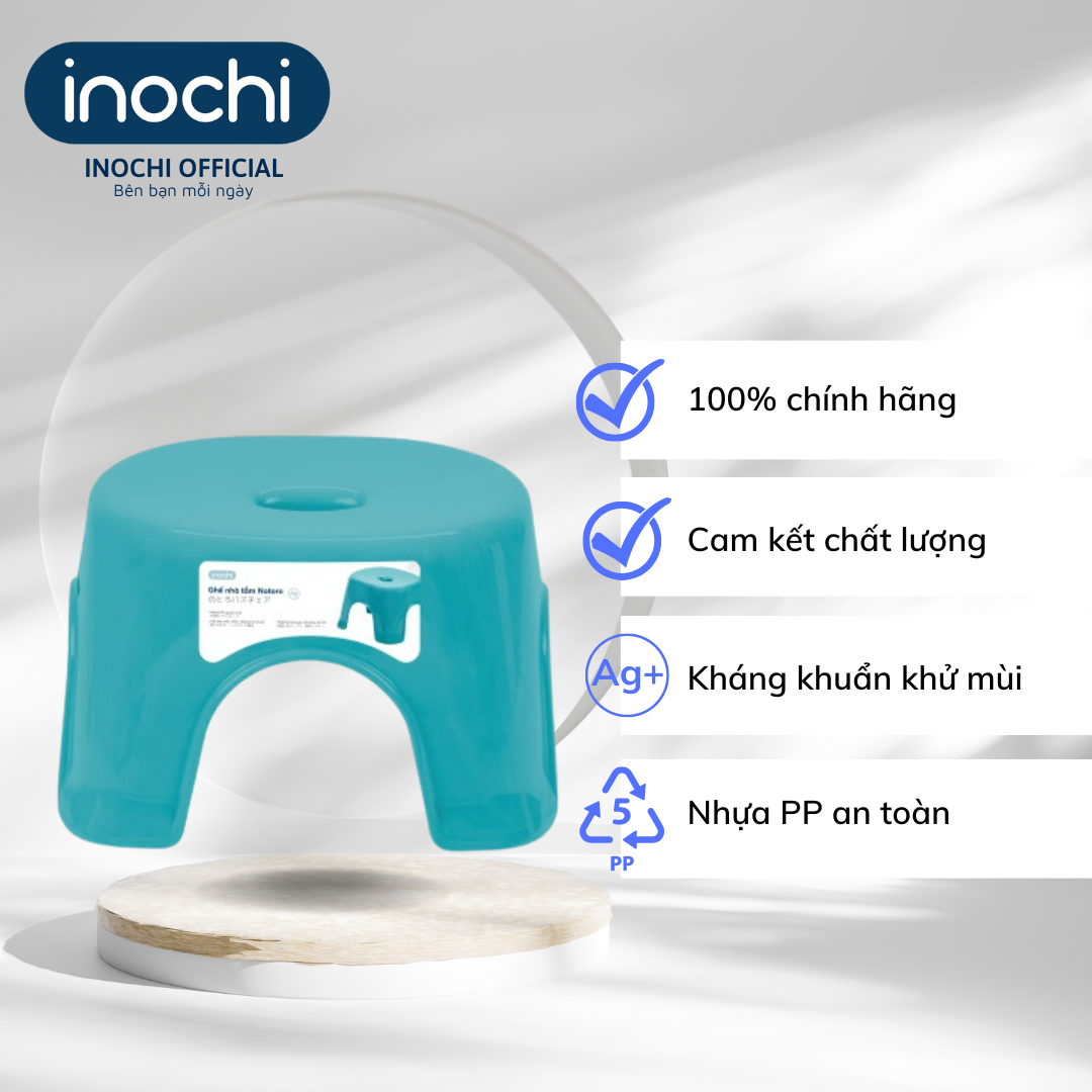 Ghế Nhà Tắm Notoro INOCHI, Phong Cách Nhật Bản - Nhựa PP An Toàn, Cao Cấp Chắc Chắn