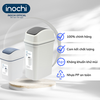 Thùng rác nhựa nắp lật inochi 5, 10, 15 lít làm sọt rác văn phòng, khách sạn, đựng rác gia đình