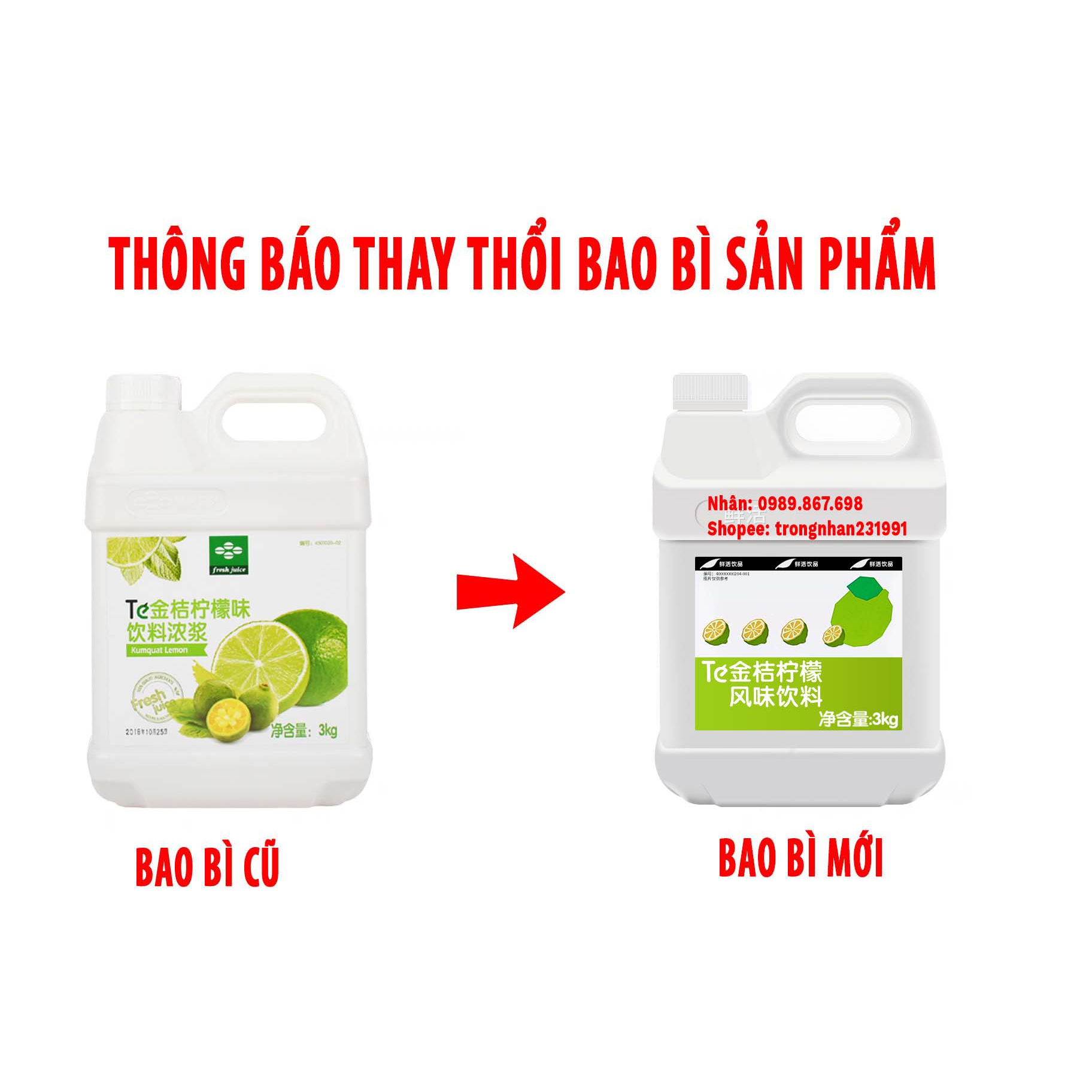 Siro chanh quất Fresh Jucie TE
