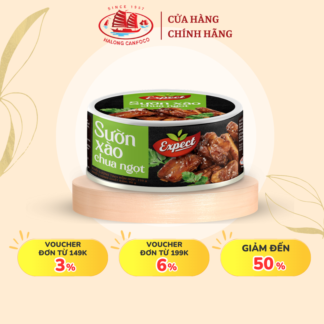 Sườn Xào Chua Ngọt EXPECT 170g - Đồ Hộp Hạ Long