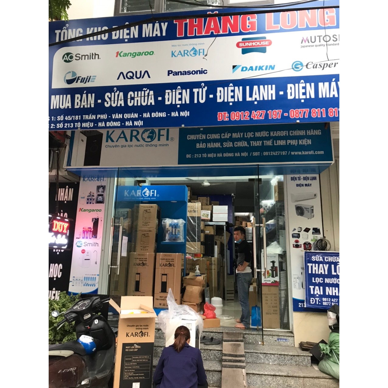 Máy lọc nước RO Kangaroo KG109AKV - Đầy đủ phụ kiện: Vòi, bình áp, dây, khoá chia,...