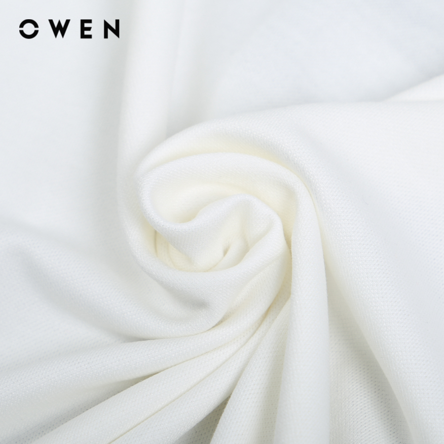 OWEN - Áo polo ngắn tay Bodyfit Trắng chất liệu vải Cotton-Polyester-Spandex - APT231408