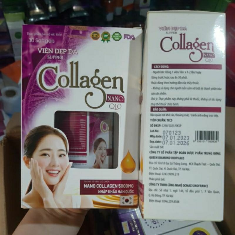viên uống nội tiết trắng da colagen Q10