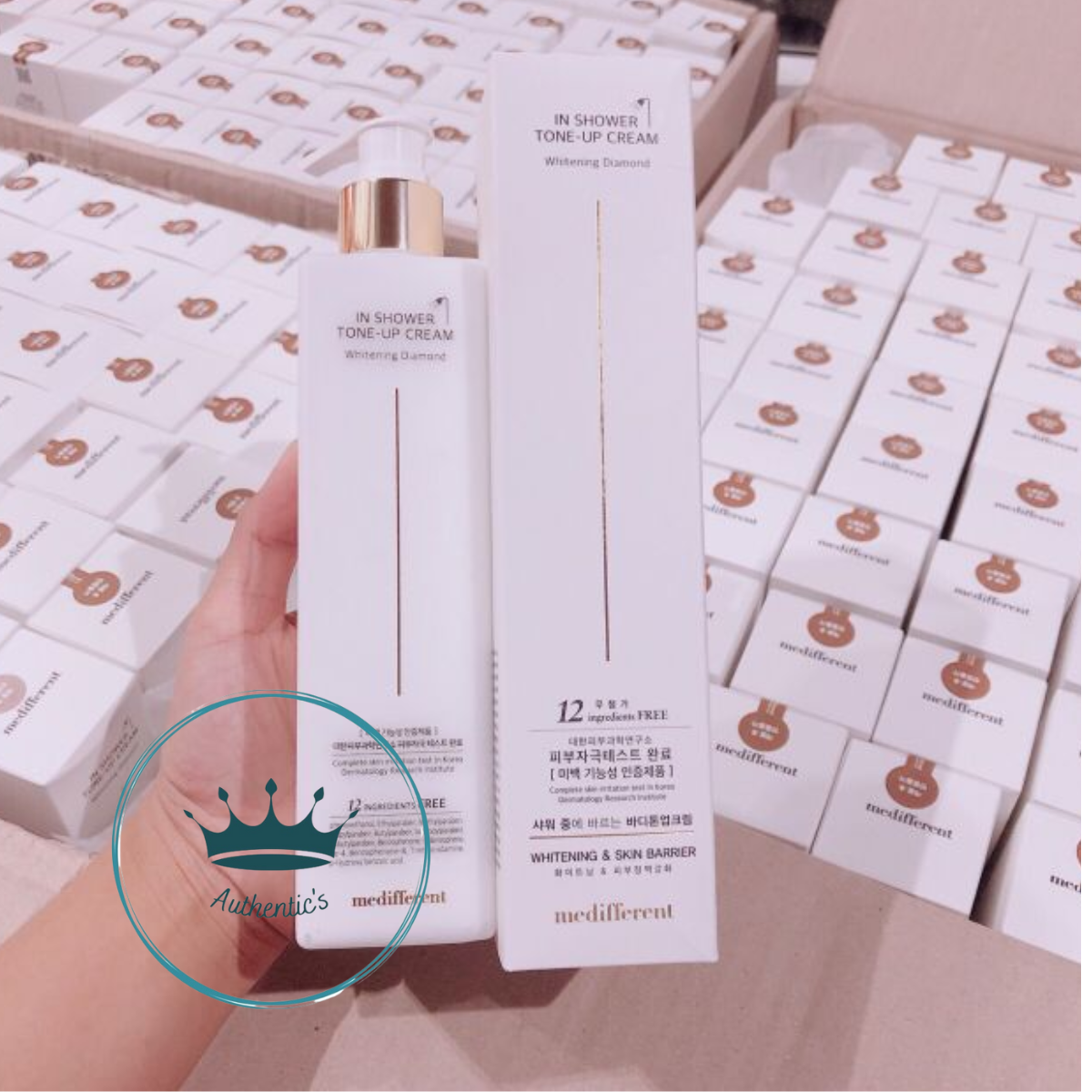Sữa Tắm Truyền Trắng, Bật Tông Da, Giúp Da Săn Chắc, Trắng Sáng Tự Nhiên Medifferent In Shower Tone-Up Cream 300ml