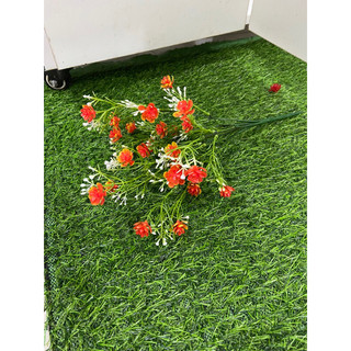 Cành hoa điểm phối thảm cỏ tai chuột nhân tạo