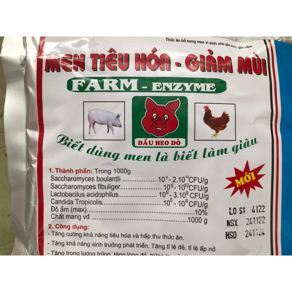 Men tiêu hoá - giảm mùi chuồng trại