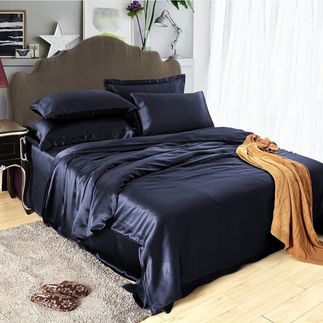 🧧LỤA SILK_Combo ga gối, chăn bông, vỏ chăn Thái Tuấn siêu mát nằm 2 mùa, vải lụa silk hàng may đẹp, chăn chần bông