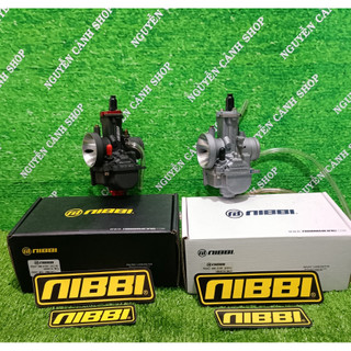 Bình xăng ga dẹp nibbi -trắng và đen- họng 24-26-28-30mm